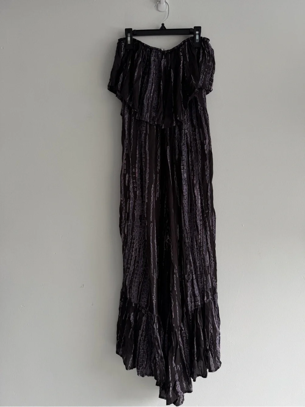 Free People Black Summer Vibes Strapless Wide Leg Jumpsuit Small 8684